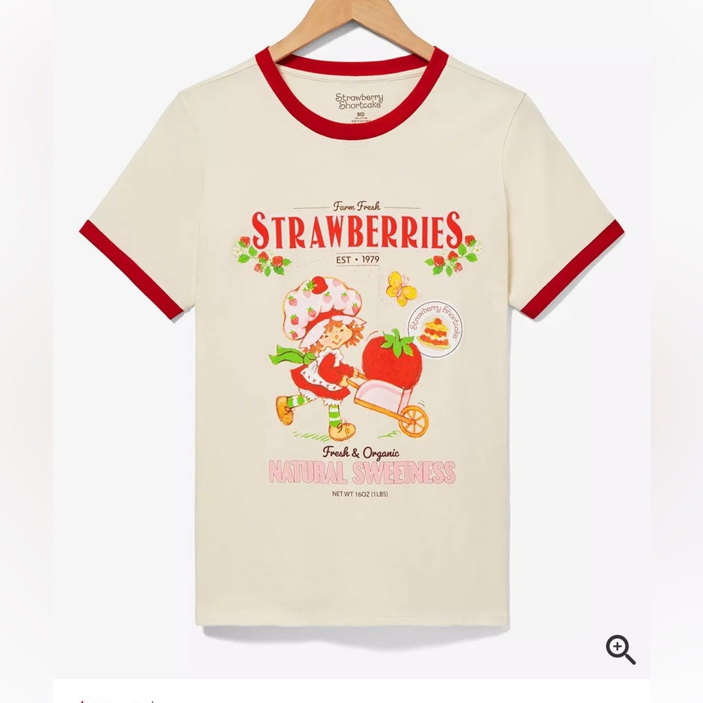 Strawberry Shortcake Natural Sweetness Women's
Ringer T-Shirt‎ Size Medium